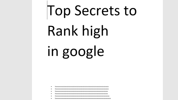 Top secrets to rank high in google by Digital Marketing Pros